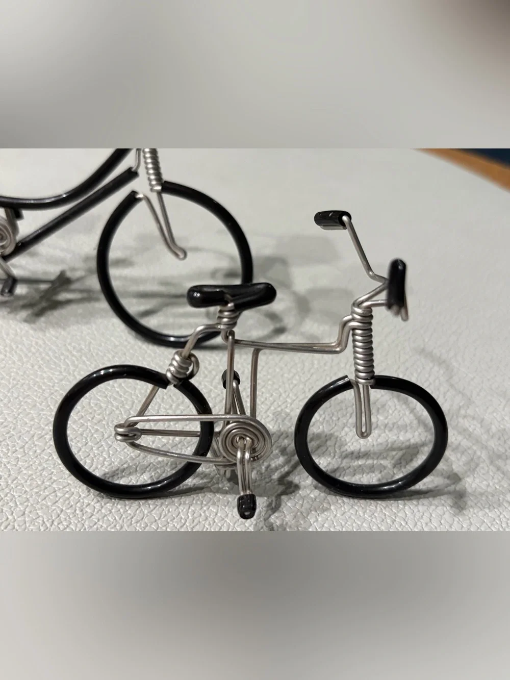 Decorative Wire Bicycle Pair - Black and Silver Home Accent